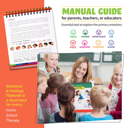 Emotion and Feeling Busy Book for Kids, Calming Corner, ABA Therapy Materials, Emotion Charts, Autism Homeschooling ADHD Tool, Social Emotional Learning