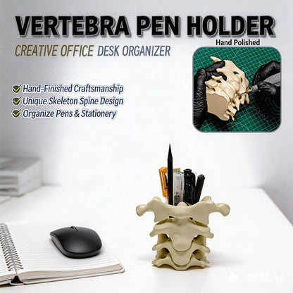 gekoaoo Spine Pen Holder for Desk, Unique Pencil Holder Desk Organizers, Office Supplies Decorations Gift for Doctors, Nurses, Chiropractors