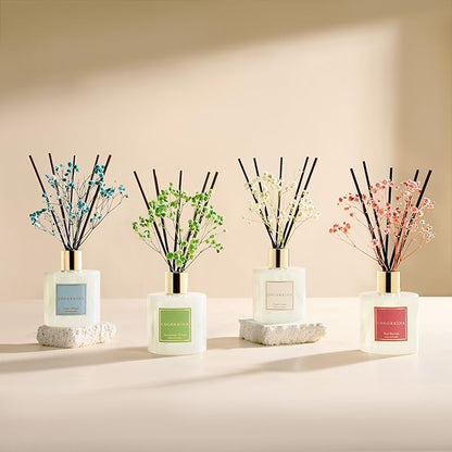 COCORRÍNA Reed Diffuser - Tuscan Orange 6.7 fl oz Reed Diffuser with Sticks, Home Bedrrom Bathroom Shelf Decor