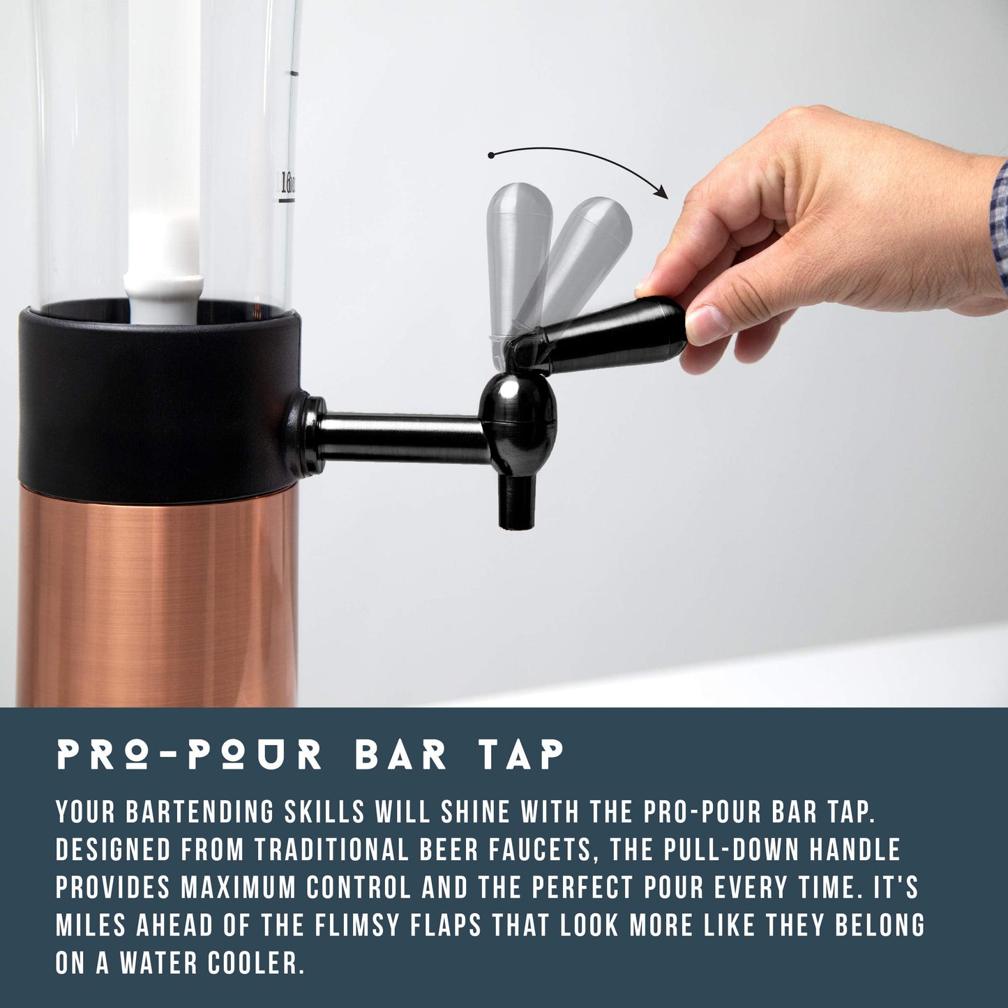 Hammer + Axe Beverage Dispenser – 88 oz Party Drink Dispenser with Ice Tube & Tap| Drink Fountain for Beer, Water, Iced Tea| Mimosa Tower| Margarita Tower| BBQ & Tailgate Essential| Home Bar Accessory