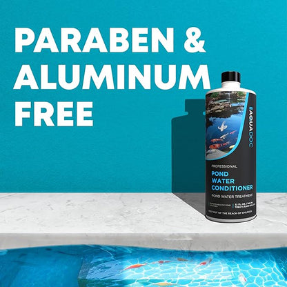 AquaDoc Fish Pond Water Conditioner - 32oz - Pond Dechlorinator for Outdoor Ponds - Made in USA