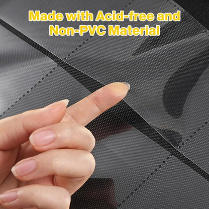 Toploader Binder, Holds 360 Toploaders, 100 Toploaders INCLUDED, 9-Pocket PU Cover Top Loader Binder for 3" x 4" Rigid Toploader, Ringless Double-Sided Toploader Card Binder for TCG, Sport Cards