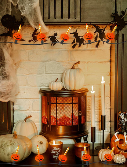 7.5FT Halloween Pumpkin Bubble String Lights Outdoor, 8 LED Jack O' Lantern Bubble Lights, Plug-in Halloween Decorative Lights Waterproof for Yard Porch Garden Pathway Party Christmas Tree Decor