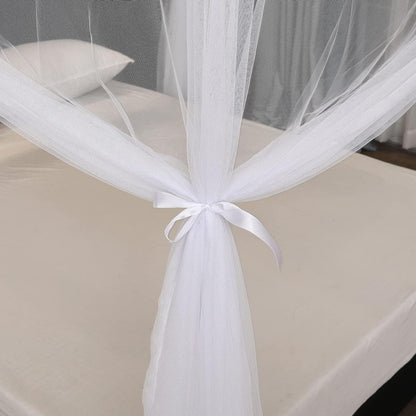 Vawolecy Mosquito Net Bed Canopy for Full Queen King Size Bed,4 Corner Canopy Gothic Bed Curtains,Bug Net for Camping Patio, Halloween Decoration
