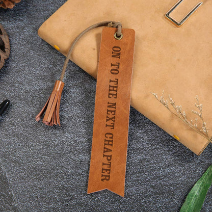 On to the Next Chapter Leather Bookmark Wedding Gift Wedding Favor Bookmark Wedding Reader (on to the Next Chapter)