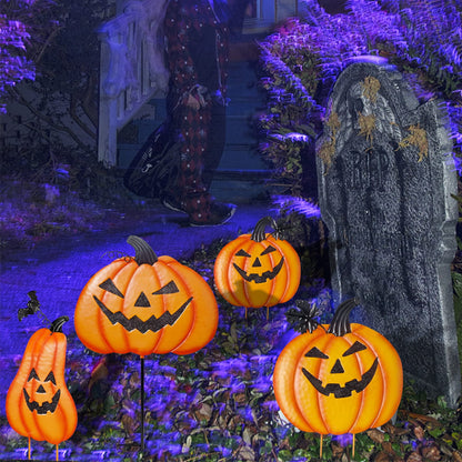 Ridota 2 Pack Halloween Yard Decoration Stakes, Trick or Treat Happy Halloween Yard Signs for Halloween Outdoor Decor