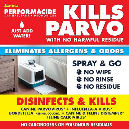 STAR BRITE Performacide 1 Gallon Kit – Kills Parvo Virus, Ideal for Veterinary Hospitals & Kennels