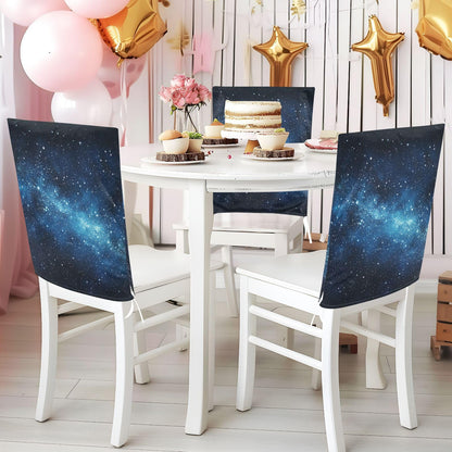 Tatenale Chair Covers for Dining Chairs Set of 2 Dining Room Chair Back Cover Parsons Slipcover Seat Protector Party Halloween Christmas Decorations Blue Star26