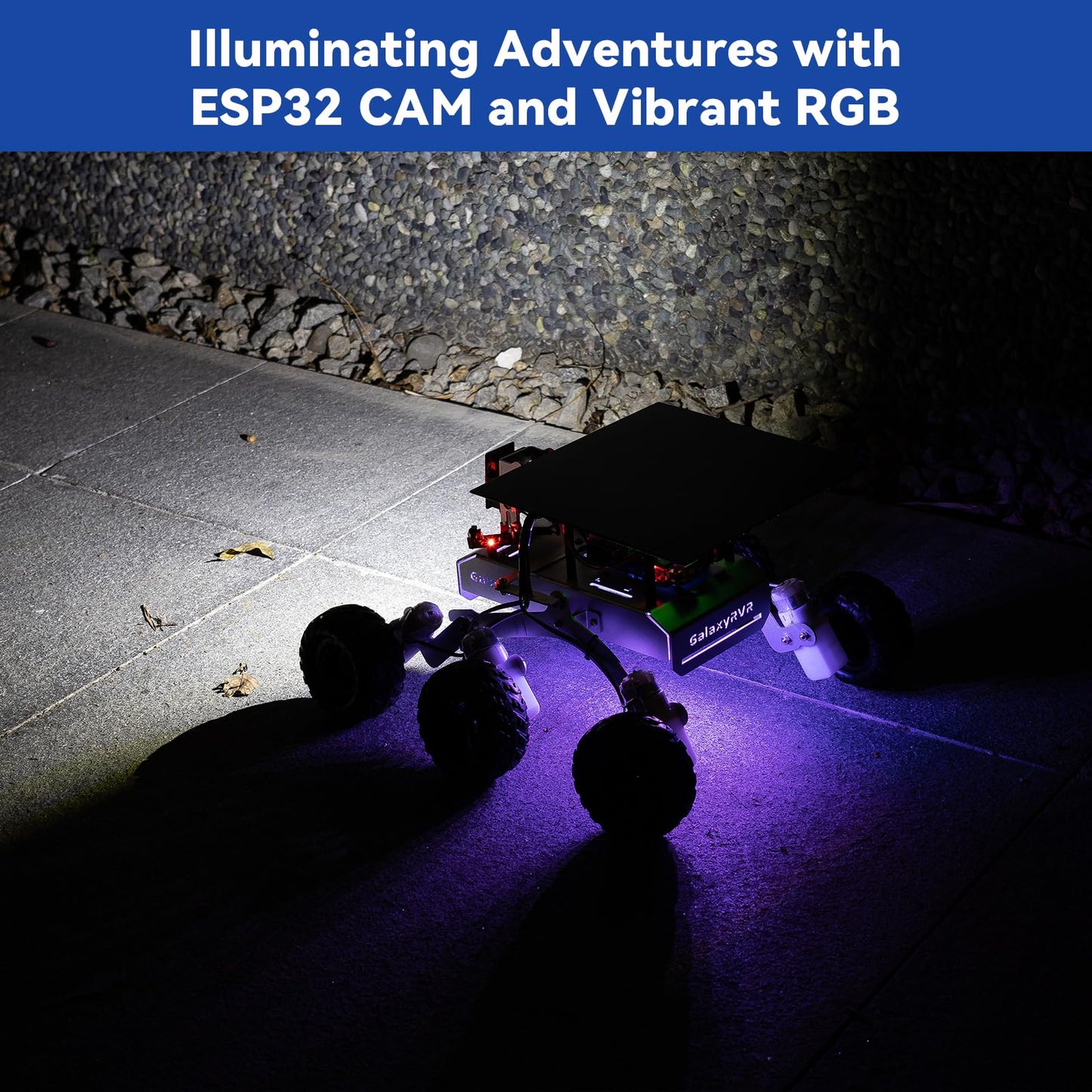 SunFounder GalaxyRVR Mars Rover STEM Kit for Arduino, Compatible with Uno R3, Rocker-Bogie Suspension,Scratch,C,Camera, FPV, Rechargeable Battery, for Students, Educators, Engineers