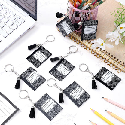 Sureio 30 Pcs Back to School Teacher Appreciation Gift Bulk Mini Notebook Keychain Gifts Bulk Note Book Bundle for Preschool(Composition Book)