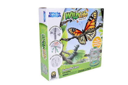 Uncle Milton Butterfly Farm Live Habitat - Observe Caterpillars Transform Into Butterflies, STEM Toy, Great Gifts for Boys & Girls Ages 6+