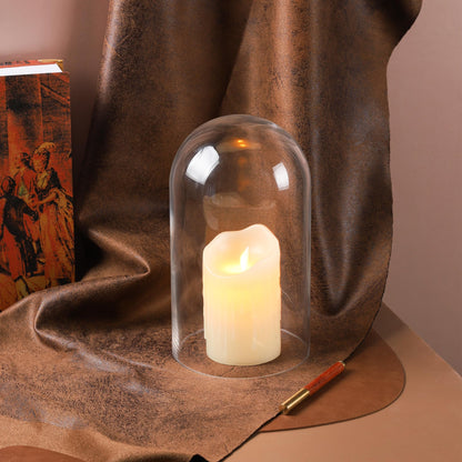 10" Tall Clear Glass Display Cloche, Dome Shape for Terrarium, Plants, Trinkets, Cakes, Figurines, LED Light String, Candle. Cloche Glass Dome, Bell Jar Display Case (1, 5.5"x10")