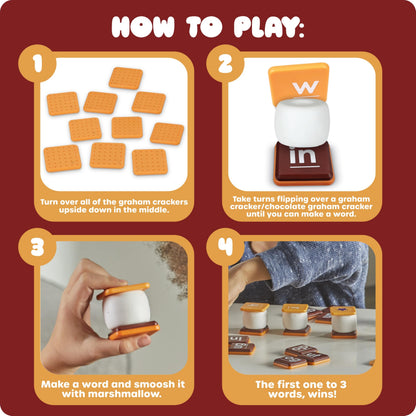 Learning Resources Let's Spell S'mores - Montessori Toys, Kindergarten Learning Activities, Phonemic Awareness Flash Cards, Dyslexia Tools for Kids, Speech Therapy Materials, Learn to Read