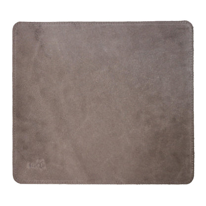 Node Leather | Genuine Leather Mouse Pad for Office & Home – Non-Slip Premium Leather Mouse Mat – Handmade, 9" X 10" Size, Cloudy Light Gray
