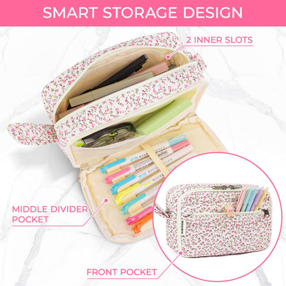 WOBAGMEN 76PCS Bible Study Supplies Kit for Women, Journaling Set with No Bleed Highlighters, Laminated Bible Tabs,Notebook, Quilted Pencil Case, Bible Accessories Set Beginner Christian Gifts