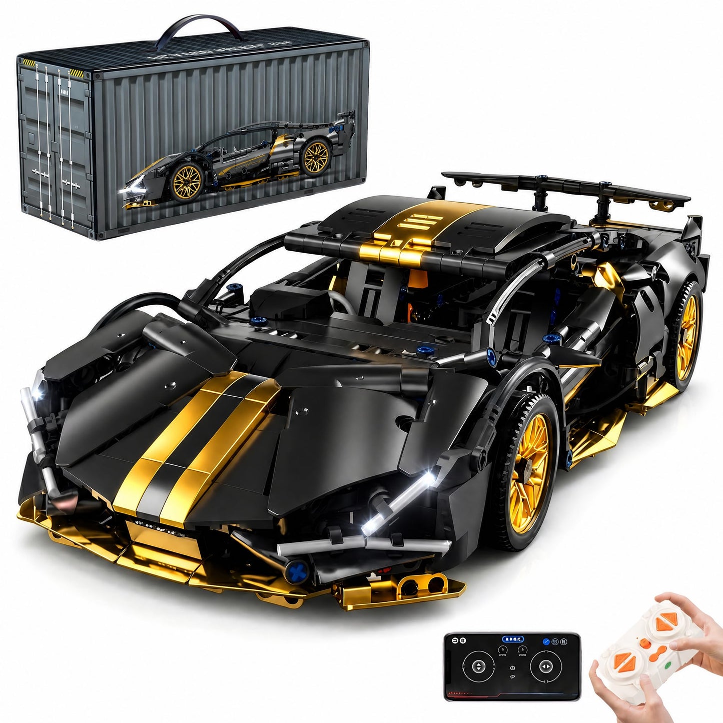 AoreSpty Remote Control Car DIY Kit, STEM Toys for 12 Year Old Boy Gifts, RC Cars for Adults with App Control, Educational Science Kits for Kids Age 12-14, DIY Toys for Teens and Craft for Boys