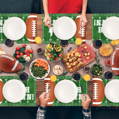 CHAROUP 50 Pack Disposable Football Paper Placemats, Football Theme Table Mats 16x11 inch Rugby Disposable Placement Mats for Outdoor Sport Theme Party Supplies Kitchen Dining Table Decoration