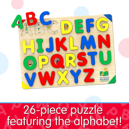 The Learning Journey: Lift & Learn ABC Puzzle - Alphabet Puzzles for Toddlers - Preschool Games & Activities for Children Ages 3-6 Years (26 Pieces)