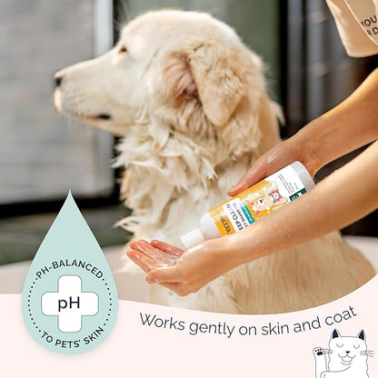 Hepper Deep Clean Pet Shampoo for Smelly Pets: Deskunk, Odor Control, Shedding Control, & Coat Care for All Breeds! Ideal for Short, Long, Double-Coated, and Smelly Pets
