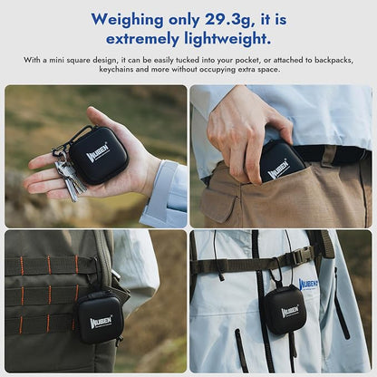 WUBEN G5 Flashlight Holster, EDC Mini Flashlight Pouch 75 * 75 * 30mm, Portable Storage Carry Case with Carabiner Clip for Outdoor Camping Hiking (Flashlight Not Included) | EVA Storage Pouch, Compact Portable Carry Case for EDC Tools, Headphones & Sma...