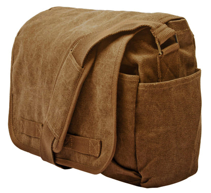 Sweetbriar Classic Vintage Messenger Bag, Washed Brown