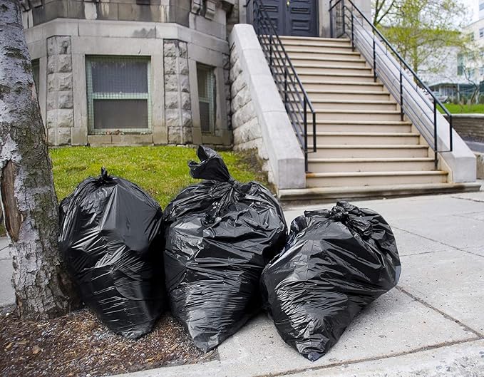 Veska 55 Gallon Trash Bags Heavy Duty, 55-60 Gallon Trash Bags Large Black