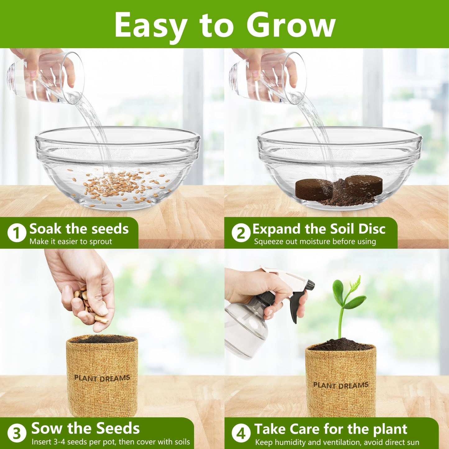 Bonsai Tree Kit, Bonsai Starter Kit with Seeds & Tools, Tree Live Plants Indoor, Gardening Gifts for Women Men Mom Father Plant Lover, Birthday Gifts for Women