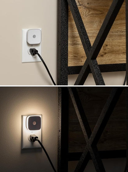 Energizer LED Motion Sensor Night Lights Plug Into Wall Dusk to Dawn Sensor Home Decor Apartment Essentials Ambient Lighting Nightlight 85617 2 Pack