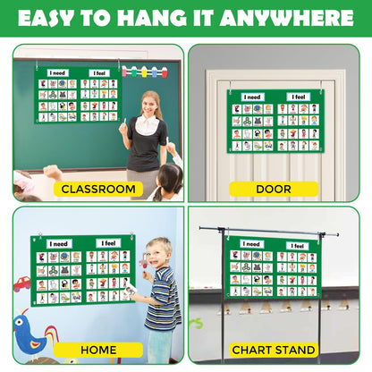 KIKIGOAL Feelings Chart For Preschool Teacher Supplies, Social Emotional Learning Pocket Chart, Autism Visual Behavior Management, Daycare Essentials, Calm Down Corner Classroom Supplies