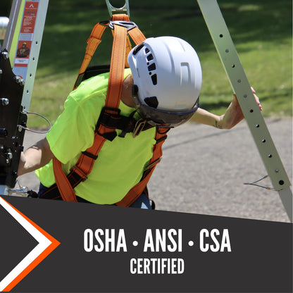 Malta Dynamics Warthog Safety Harness Fall Protection, Pass-Thru Leg Buckles, Full Body Harness - OSHA/ANSI Compliant (XXLarge)