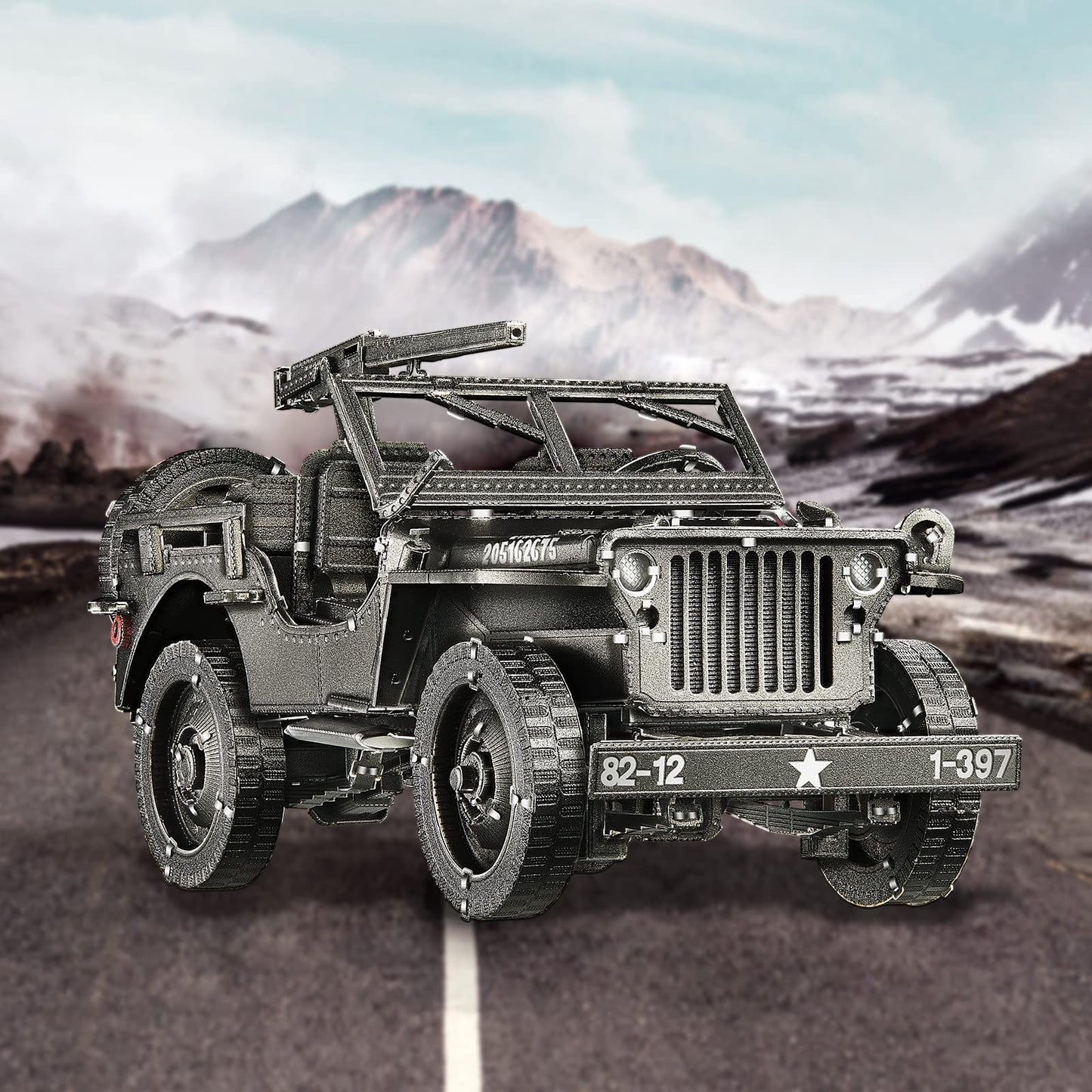 Piececool 3D Metal Car Model Kits, SUV Military Vehicle Models Building Kits, Brain Teaser 3D Puzzles for Adults Teens Stress Relief, Best Gifts for Dad