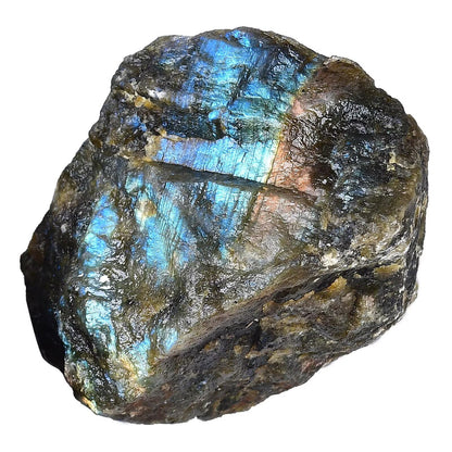 FZBHRO Raw Labradorite Stone Blue Rough Labradorite Rock Healing Crystal and Stone for Tumbling Meditation 0.4-0.6 Pound