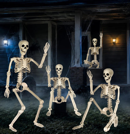 Aimeiar 2PCS 36" 3FT Posable Life Size Child Skeletons for Halloween Yard Decor Porch