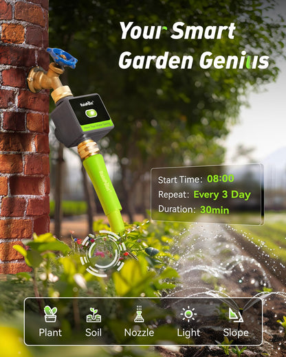 RAINPOINT Smart Hose Timer for Garden, Smart Water Timer with Brass Inlet & Outlet (Not Include Gateway), Automatic Irrigation System for Lawns and Yard