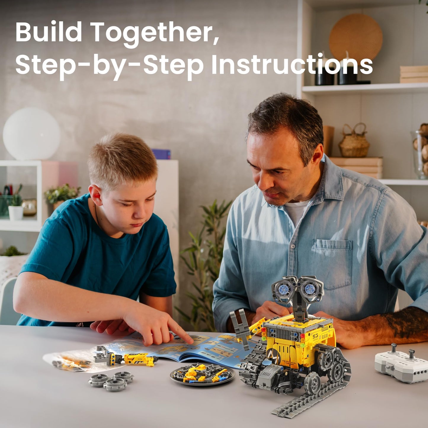 Sillbird Robot Building Kit with Remote Control Gifts for Kids Boys Ages 8-13, Coding STEM Robotic Technic Racer Car Toys for Birthday, Build 6in1 Model with 631 Pieces