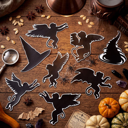 Kanayu 18 Pcs Halloween Garage Door Decorations Black Monkeys Magnet Glow in the Dark Garage Door Magnets Luminous Monkey Magnetic Sticker Halloween Decorations for Home Car Refrigerator