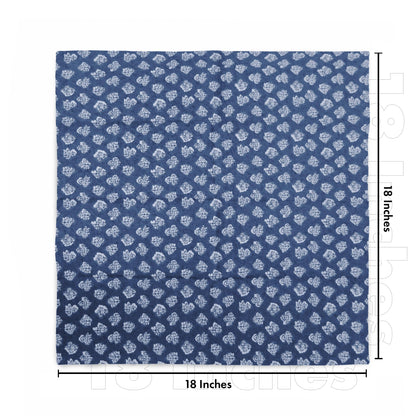 Taran Living Cloth Napkins Set of 12, Printed Floral Blue Fall Dinner Napkins, Soft Washable Table Napkins for HaloweenThanksgiving Christmas Parties Holiday Farhouse Décor, 18x 18