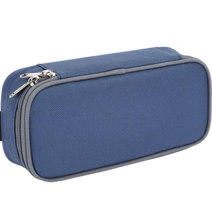 FlowFly Large Capacity Pencil Case for Kids, Boys & Girls – Zippered Multi-Functional Pen Pouch, Soft & Portable Pencil Bag for School, Teens, Students, Cyan