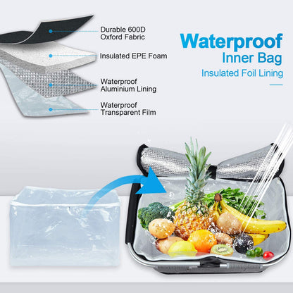 LIQING 35L Large Picnic Basket 2 Layers of Internal Pockets Leak-Proof and Insulated Folding, Internal Support Does Not House Warming Gifts New Home, Wedding Gifts for Couple