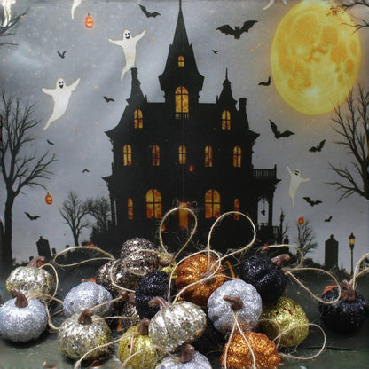 Fall Pumpkin Ornaments, 30Pcs Hanging Pumpkins Thanksgiving Tree Decorations, 1.4" Mini Pumpkins Farmhouse Fall Ornaments for Small Tree for Autumn Thanksgiving Halloween Christmas Harvest (30Pcs)