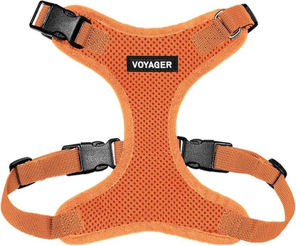 Voyager Step-in Pet Harness - All Weather Mesh, Adjustable Step in Harness for Cats and Dogs by Best Pet Supplies - Orange, L