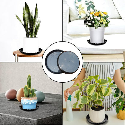 OFiSEXPT 13Pcs Plant Saucer Trays, 6/8/10 Inch Round, Plastic Drip Trays for Indoor/Outdoor Plants