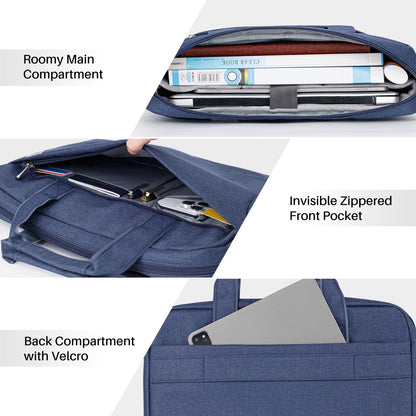 BAFFINA Laptop Shoulder Bag 15.6 16 Inch Business Gifts for Men Women,Laptop Briefcase for 14“ 15” 16“ MacBook/Notebook Hp Dell Asus,Waterproof Computer Carrying Case Messenger Bag with Strap,Blue
