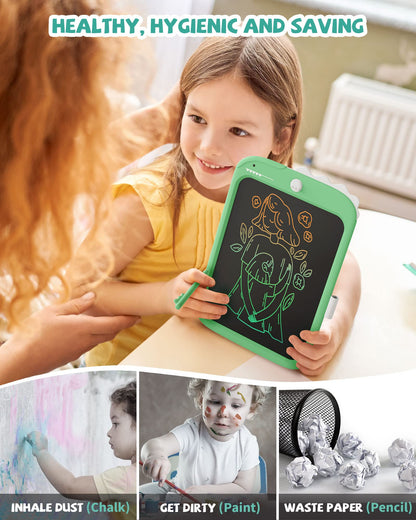 10 inch LCD Writing Tablet for Kids, Unicorn Toys Gifts for Girls Aged 3-5, Toddler Girl Kids Educational Travel Toy, Birthday Gift for 3 4 5 6 7 8 9 Year Old Girl (Blue)