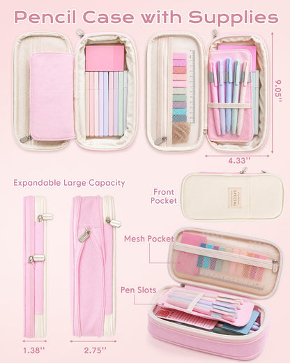 XKDOUS 60 Pcs Bible Study Supplies, Bible Study Kit for Women, Bible Journaling Supplies with Spiral Notebook Journal, Bible Tabs, Pen Case and More, Bible Highlighters and Pens No Bleed for Books