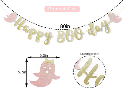Happy Halloween Banner - Happy Boo Day Garland, Halloween Birthday Party, Halloween Party Decorations, Boo Birthday Banners, Gold Glitter Banner Sign Garland