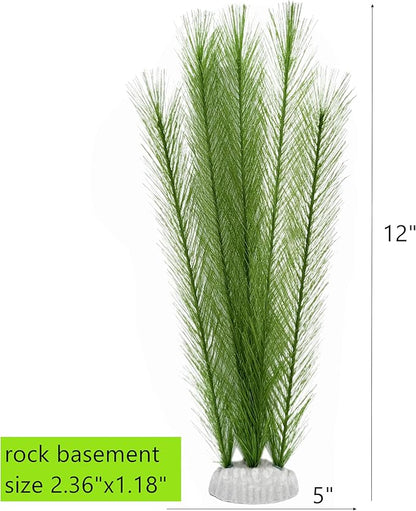 M2cbridge Plastic Fish Tank Plants Soft Silk Water Grass for Terrarium Simulate Plants and Aquarium Landscape(4pcs,12")