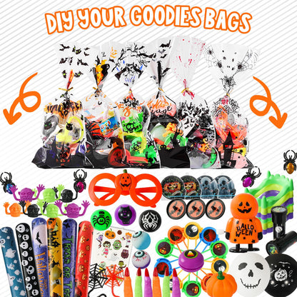 Max Fun 180pcs Halloween Party Toys Assortment for Kids Halloween Party Favors Prizes Box Toy Assortment Classroom (Large 180pcs party favors)