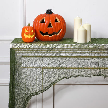 HunnmingRe 4 Pcs Halloween Creepy Cloth Moss Green 30 x 72 Inch Halloween Spooky Scary Gauze Decor Hanging Fabric Cloth for Holiday Party Decorations Indoor Outdoor Wall Windows