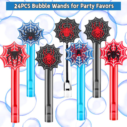24PCS Bubble Wand for Party Favors Decorations Supplies Classroom Prizes Valentines Easter Halloween Christmas Bags Basket Stuffers Gifts